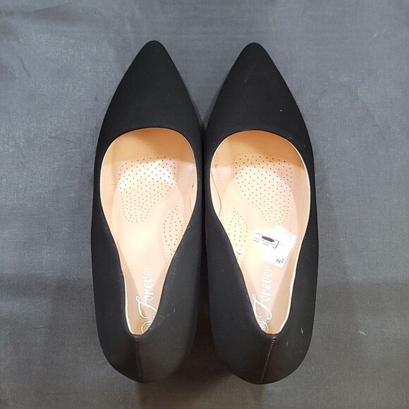 FOREVER BLOCK HEEL POINTED TOE SLIP-ON PUMP - Picture 5 of 14